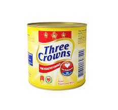 Threee (3) Crowns Evaporated Milk